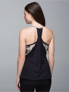 Lululemon No Limits Tank | Black / Great Granite Black Mojave Tan